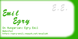 emil egry business card